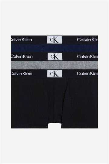 Calvin Klein Trunk 3 Pack Boxer - Marinblå Iris / Grå Ljung / Svart